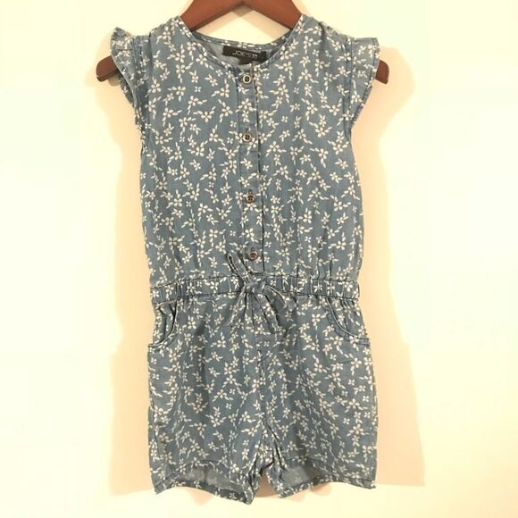 Joe’s Jeans Denim Chambray floral print romper NWT - Picture 1 of 7